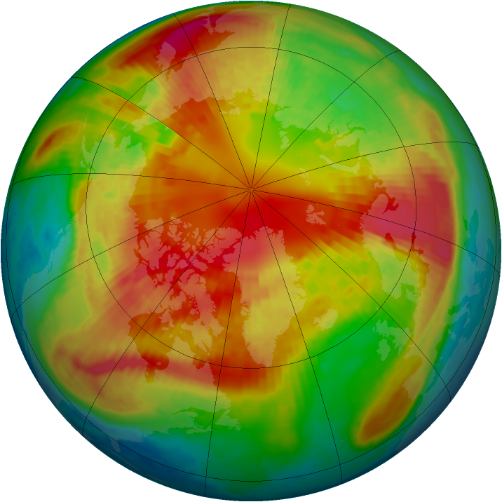 Arctic ozone map for 03 March 2002